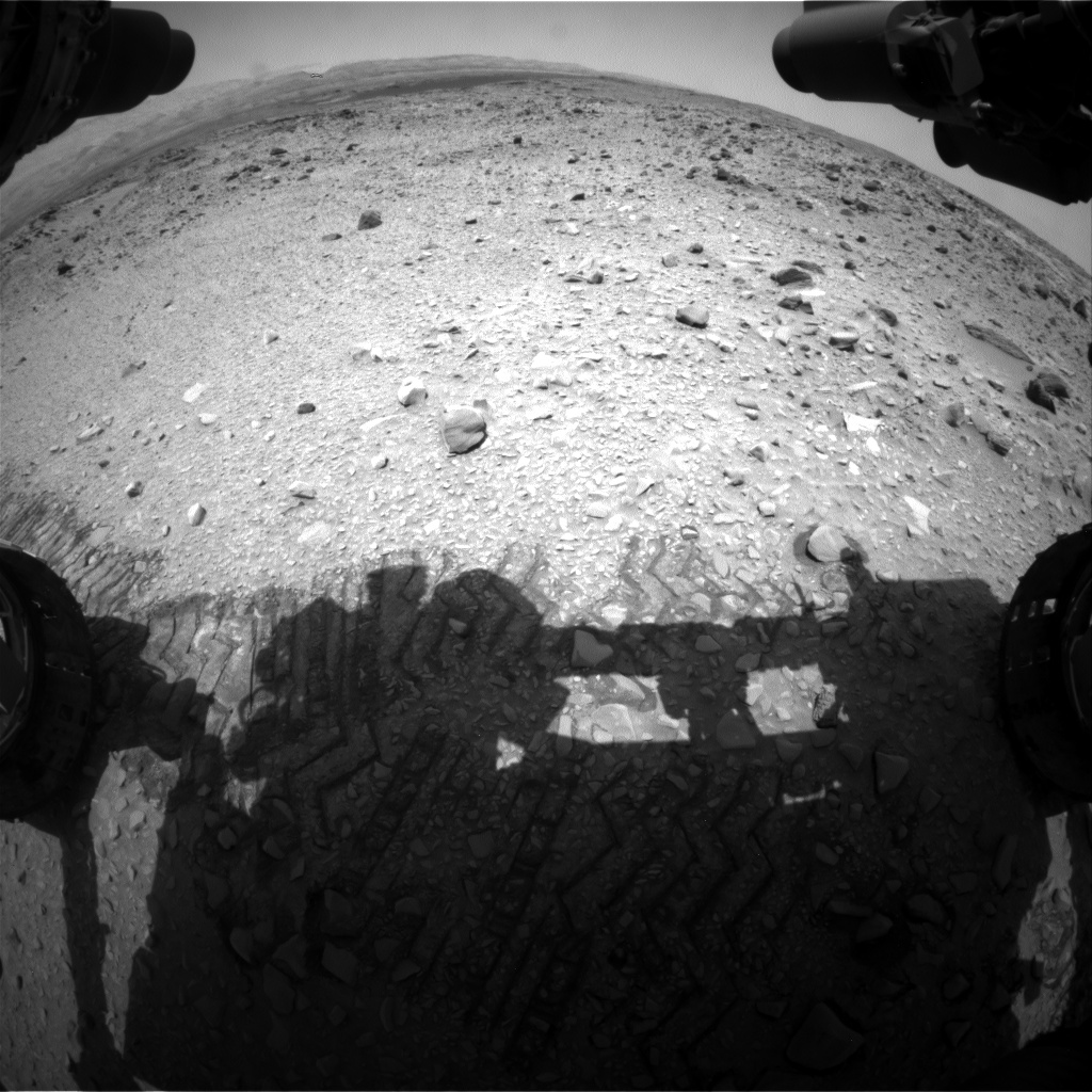 Nasa's Mars rover Curiosity acquired this image using its Front Hazard Avoidance Camera (Front Hazcam) on Sol 717, at drive 1000, site number 40
