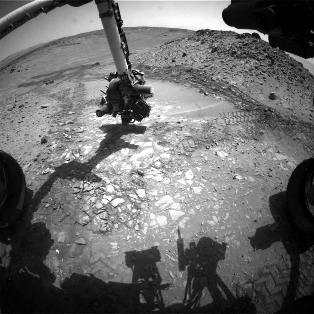 Nasa's Mars rover Curiosity acquired this image using its Front Hazard Avoidance Camera (Front Hazcam) on Sol 724, at drive 1378, site number 40