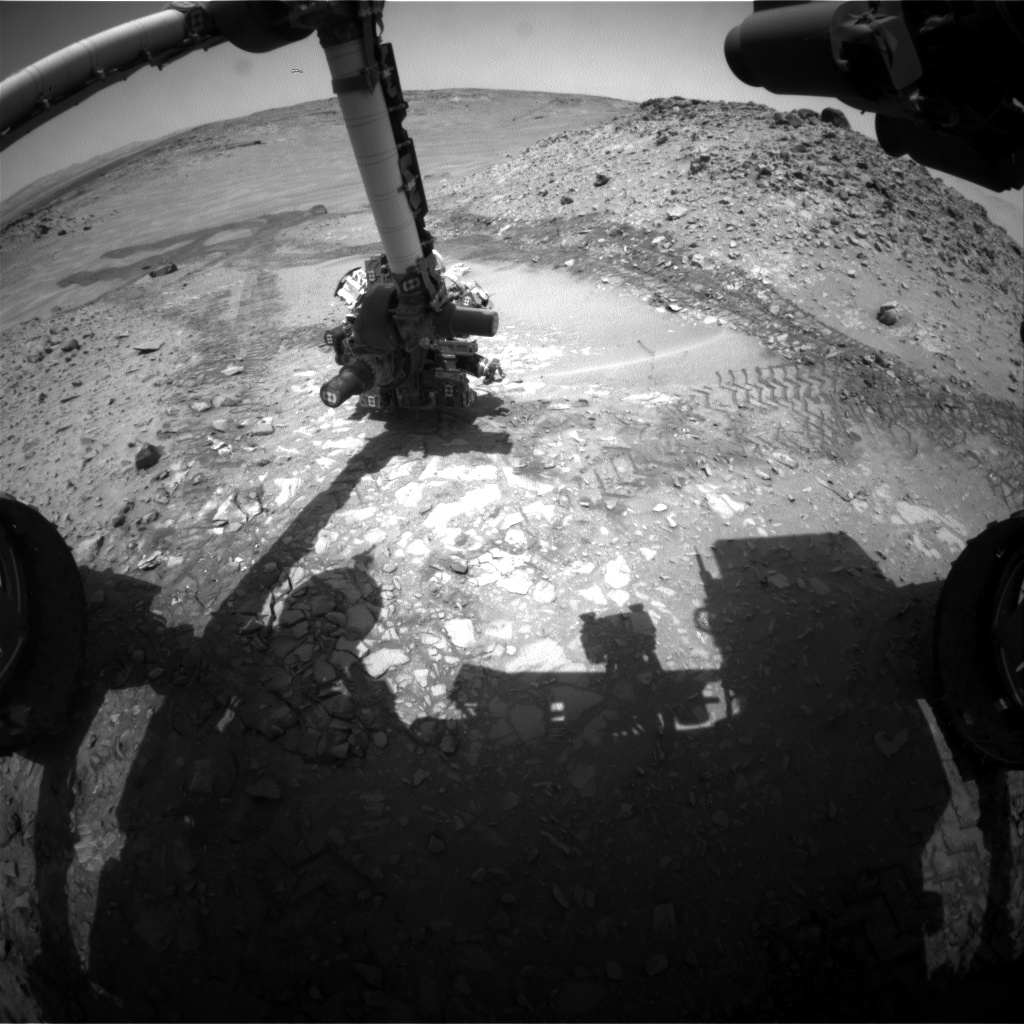 Nasa's Mars rover Curiosity acquired this image using its Front Hazard Avoidance Camera (Front Hazcam) on Sol 725, at drive 1378, site number 40