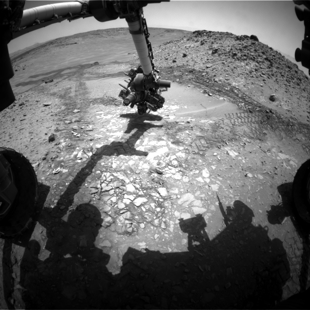 Nasa's Mars rover Curiosity acquired this image using its Front Hazard Avoidance Camera (Front Hazcam) on Sol 726, at drive 1378, site number 40