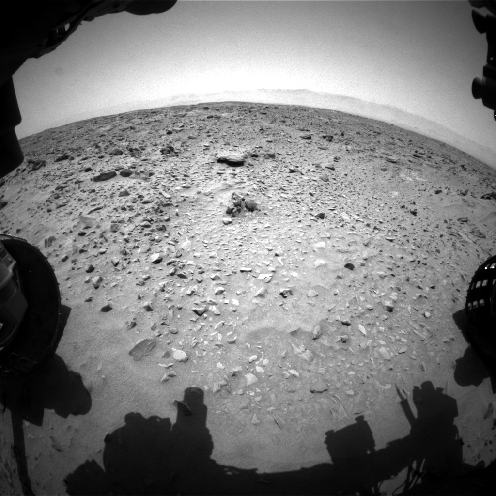Nasa's Mars rover Curiosity acquired this image using its Front Hazard Avoidance Camera (Front Hazcam) on Sol 734, at drive 0, site number 41