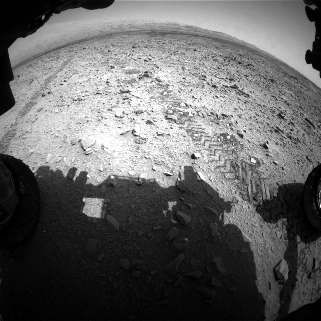 Nasa's Mars rover Curiosity acquired this image using its Front Hazard Avoidance Camera (Front Hazcam) on Sol 735, at drive 322, site number 41