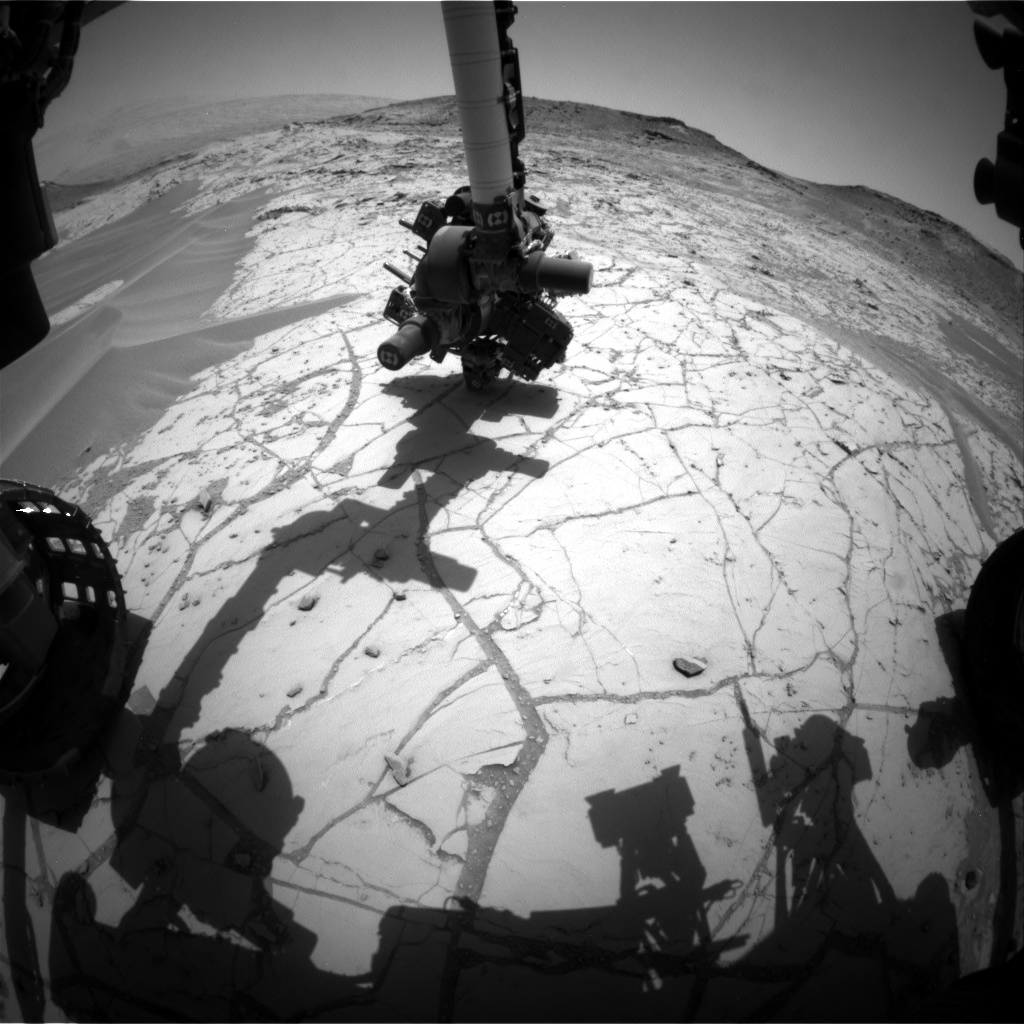 Nasa's Mars rover Curiosity acquired this image using its Front Hazard Avoidance Camera (Front Hazcam) on Sol 755, at drive 1020, site number 42