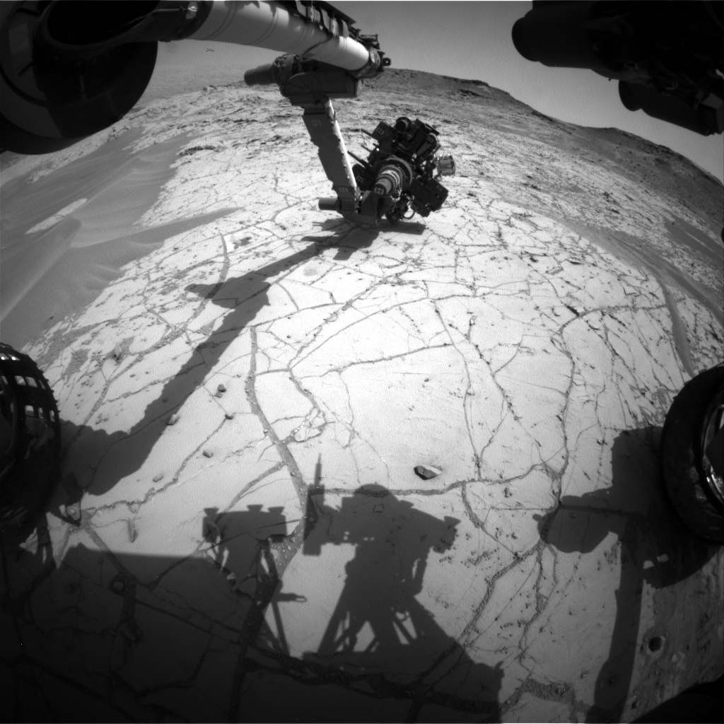 Nasa's Mars rover Curiosity acquired this image using its Front Hazard Avoidance Camera (Front Hazcam) on Sol 758, at drive 1020, site number 42