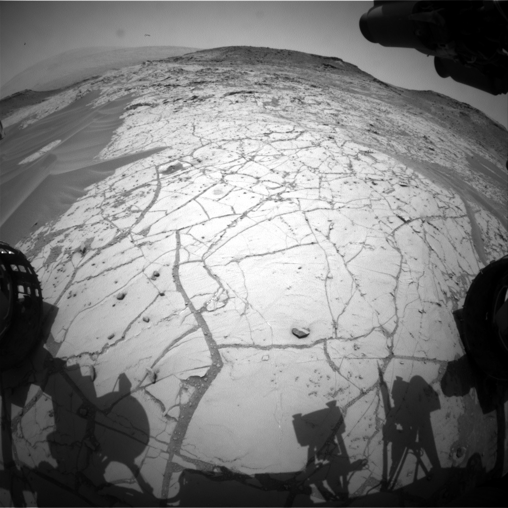 Nasa's Mars rover Curiosity acquired this image using its Front Hazard Avoidance Camera (Front Hazcam) on Sol 760, at drive 1020, site number 42