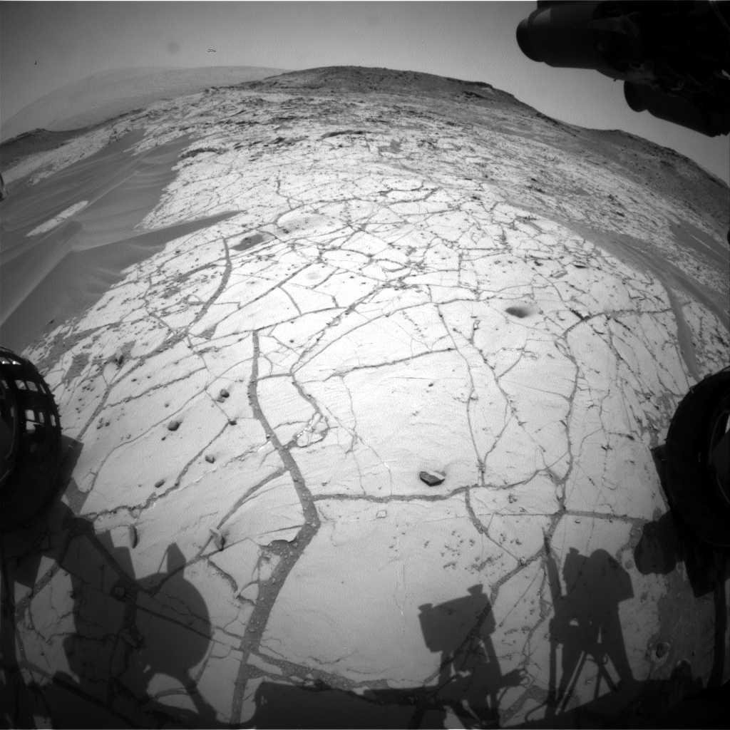 Nasa's Mars rover Curiosity acquired this image using its Front Hazard Avoidance Camera (Front Hazcam) on Sol 766, at drive 1020, site number 42