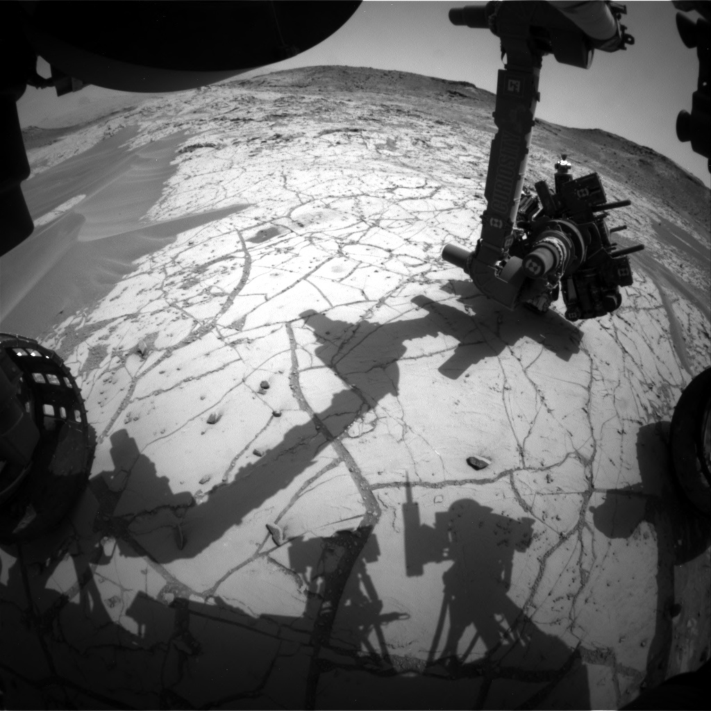 Nasa's Mars rover Curiosity acquired this image using its Front Hazard Avoidance Camera (Front Hazcam) on Sol 767, at drive 1020, site number 42