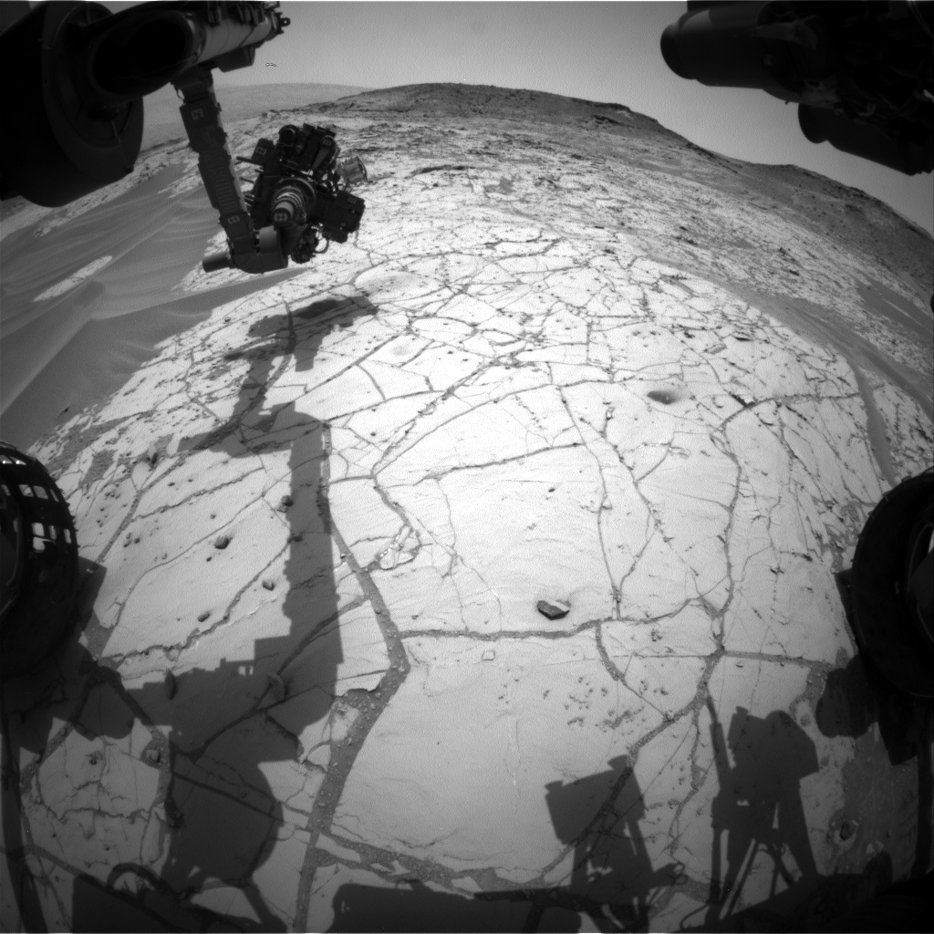 Nasa's Mars rover Curiosity acquired this image using its Front Hazard Avoidance Camera (Front Hazcam) on Sol 770, at drive 1020, site number 42