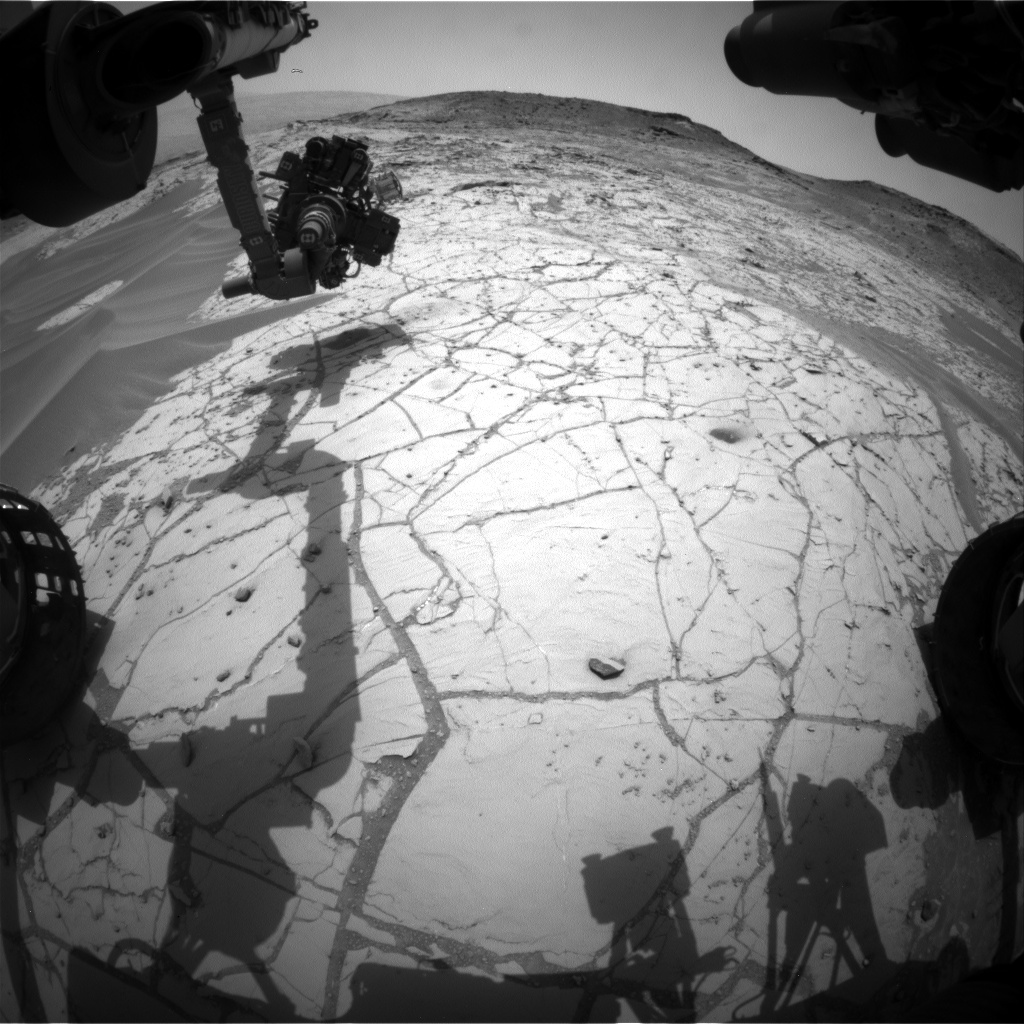 Nasa's Mars rover Curiosity acquired this image using its Front Hazard Avoidance Camera (Front Hazcam) on Sol 771, at drive 1020, site number 42