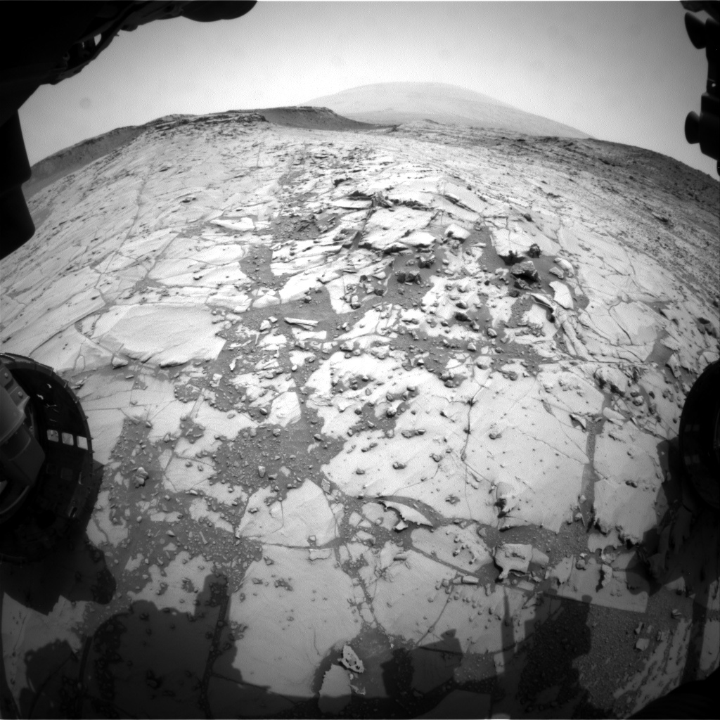 Nasa's Mars rover Curiosity acquired this image using its Front Hazard Avoidance Camera (Front Hazcam) on Sol 781, at drive 216, site number 43