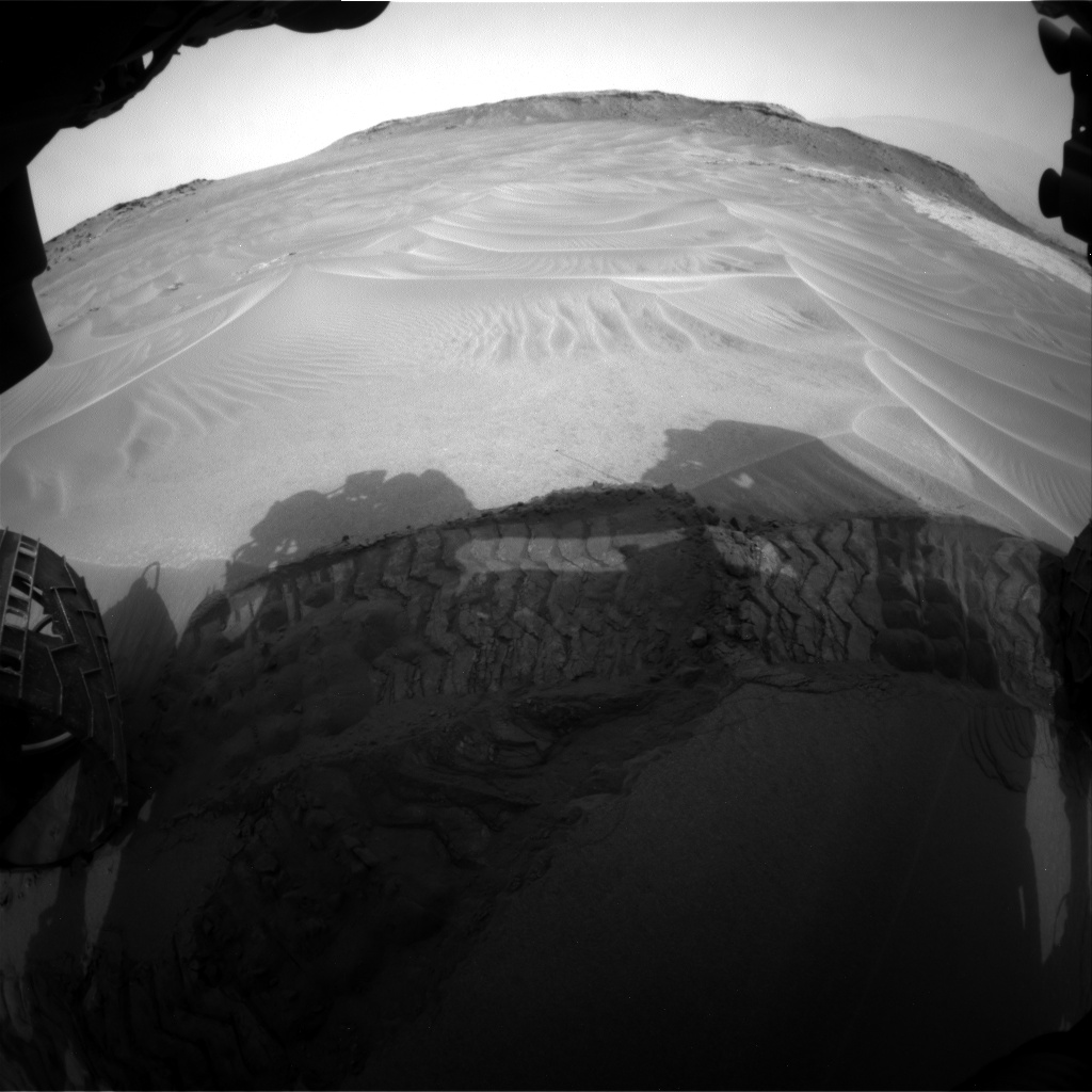 Nasa's Mars rover Curiosity acquired this image using its Front Hazard Avoidance Camera (Front Hazcam) on Sol 799, at drive 1106, site number 44