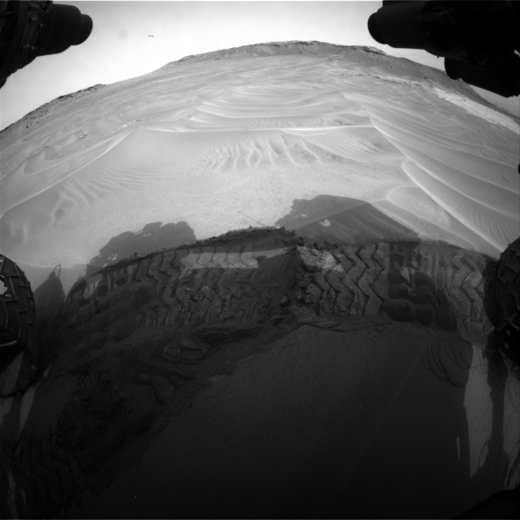 Nasa's Mars rover Curiosity acquired this image using its Front Hazard Avoidance Camera (Front Hazcam) on Sol 799, at drive 1110, site number 44