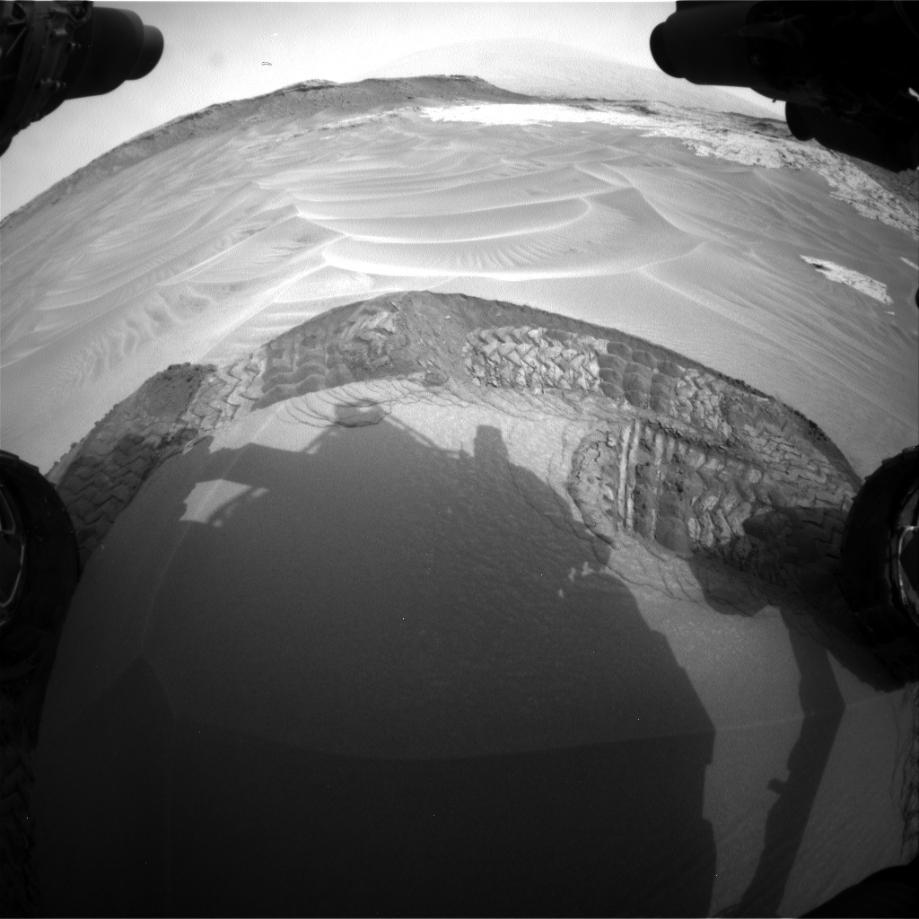 Nasa's Mars rover Curiosity acquired this image using its Front Hazard Avoidance Camera (Front Hazcam) on Sol 799, at drive 1140, site number 44
