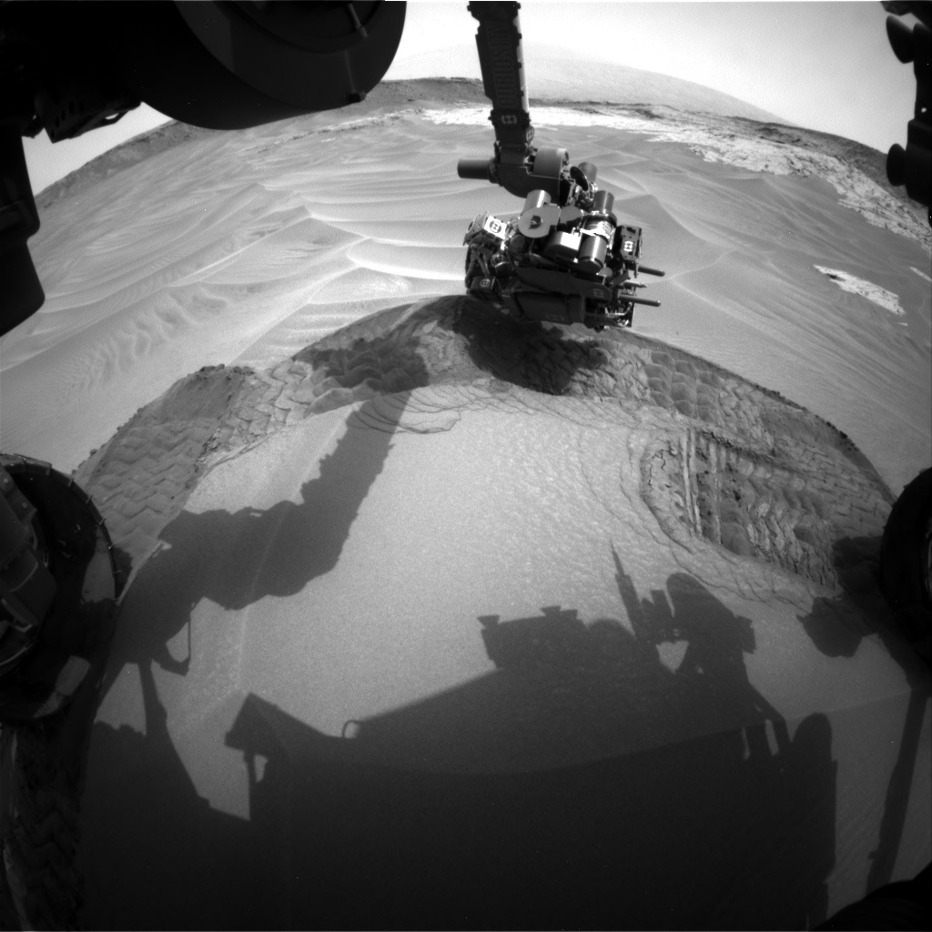 Nasa's Mars rover Curiosity acquired this image using its Front Hazard Avoidance Camera (Front Hazcam) on Sol 802, at drive 1140, site number 44