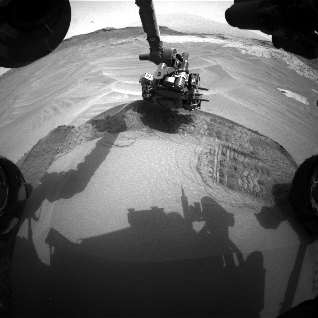 Nasa's Mars rover Curiosity acquired this image using its Front Hazard Avoidance Camera (Front Hazcam) on Sol 802, at drive 1140, site number 44