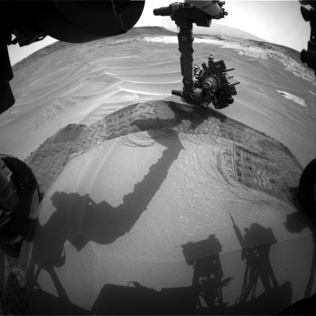 Nasa's Mars rover Curiosity acquired this image using its Front Hazard Avoidance Camera (Front Hazcam) on Sol 803, at drive 1140, site number 44