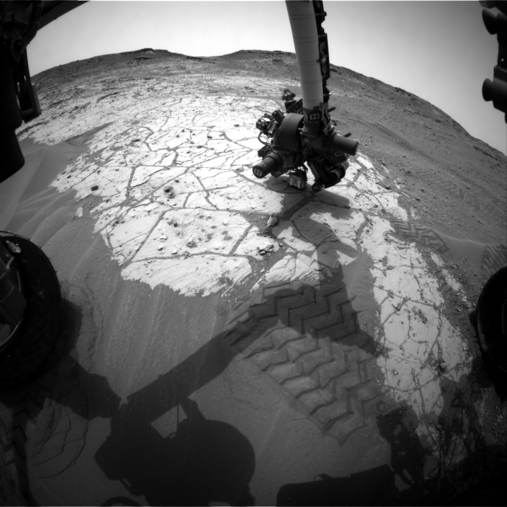 Nasa's Mars rover Curiosity acquired this image using its Front Hazard Avoidance Camera (Front Hazcam) on Sol 807, at drive 1282, site number 44