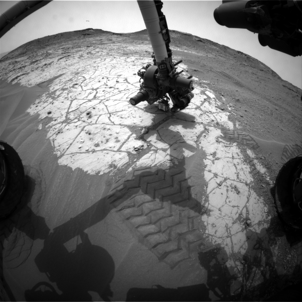 Nasa's Mars rover Curiosity acquired this image using its Front Hazard Avoidance Camera (Front Hazcam) on Sol 807, at drive 1282, site number 44