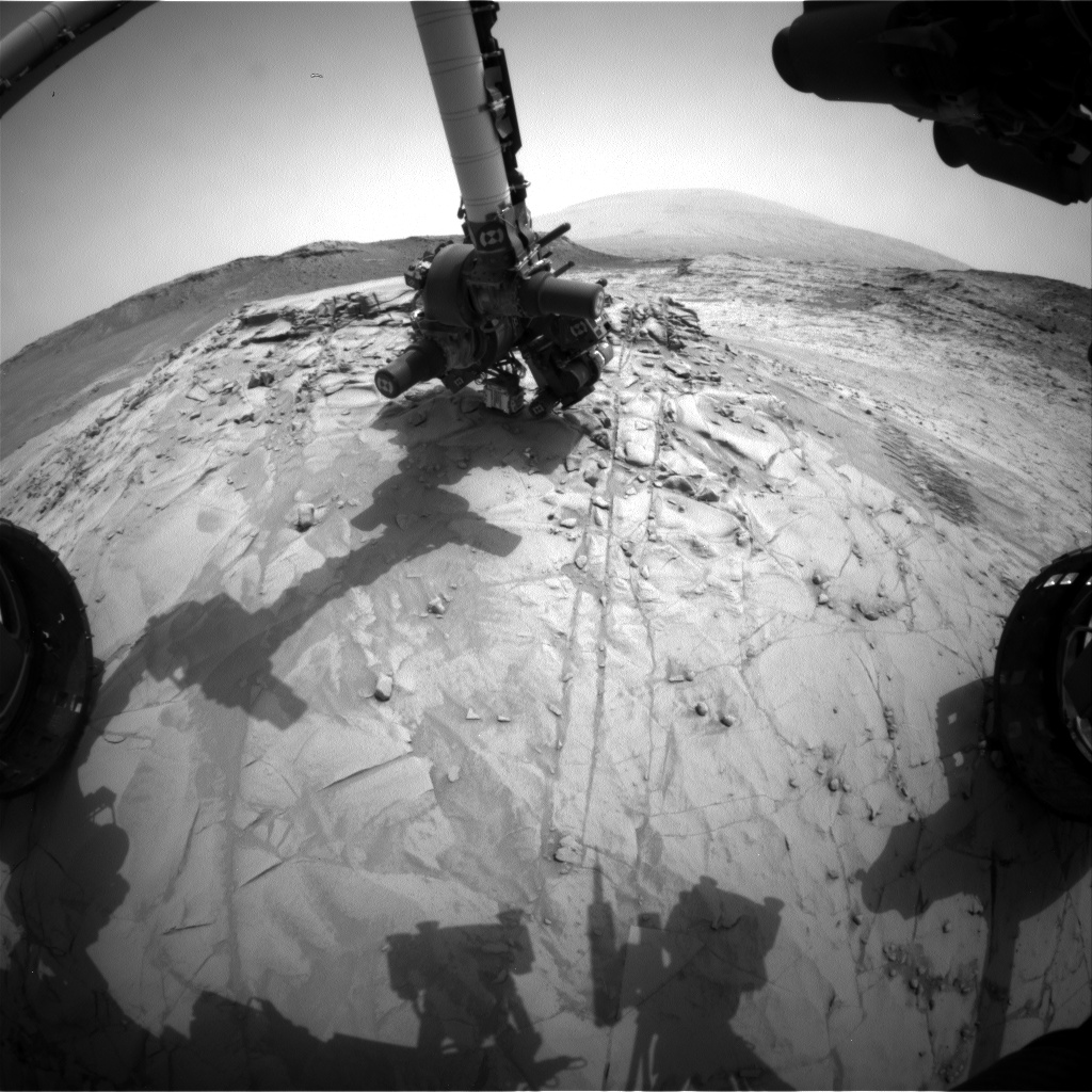 Nasa's Mars rover Curiosity acquired this image using its Front Hazard Avoidance Camera (Front Hazcam) on Sol 814, at drive 1546, site number 44