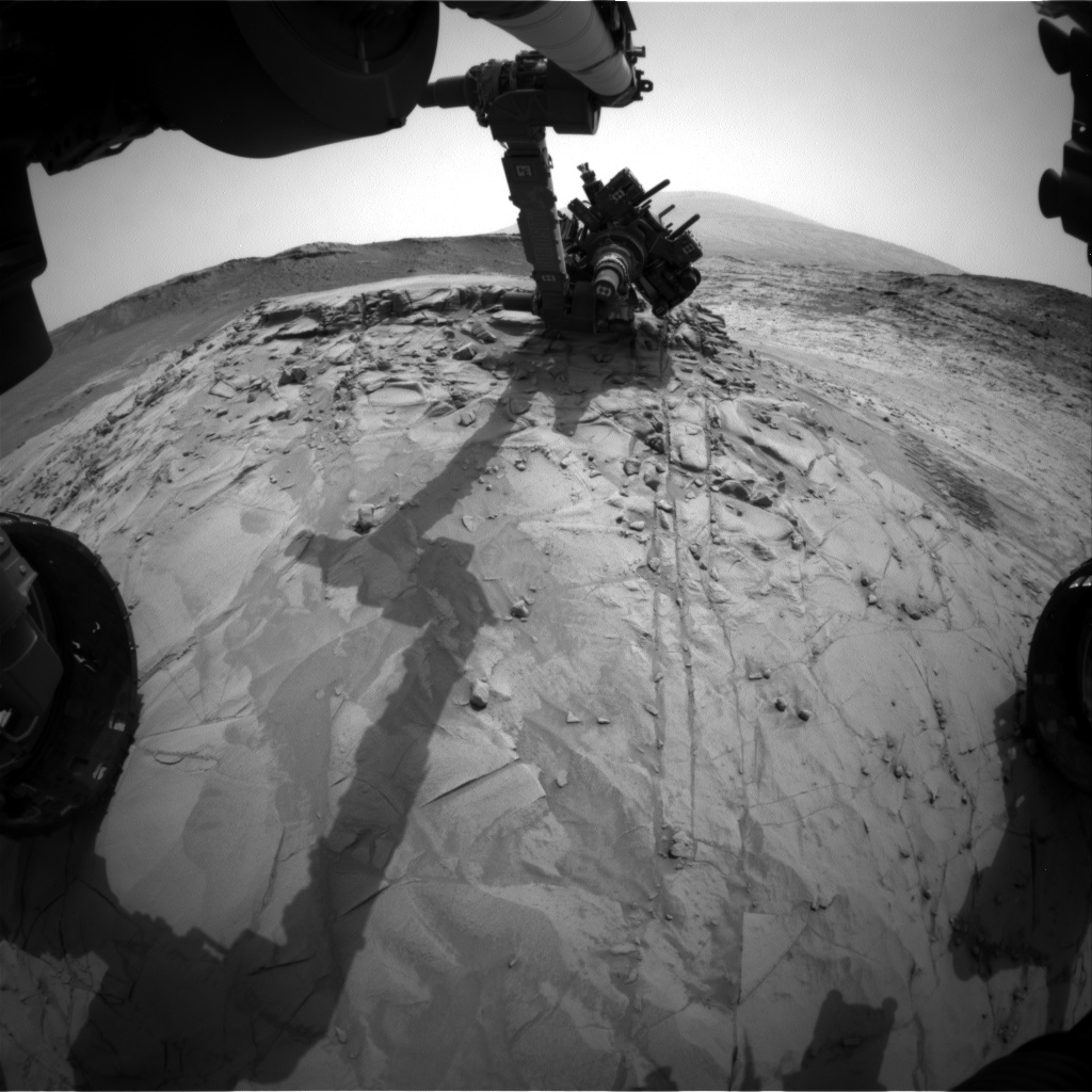 Nasa's Mars rover Curiosity acquired this image using its Front Hazard Avoidance Camera (Front Hazcam) on Sol 815, at drive 1546, site number 44