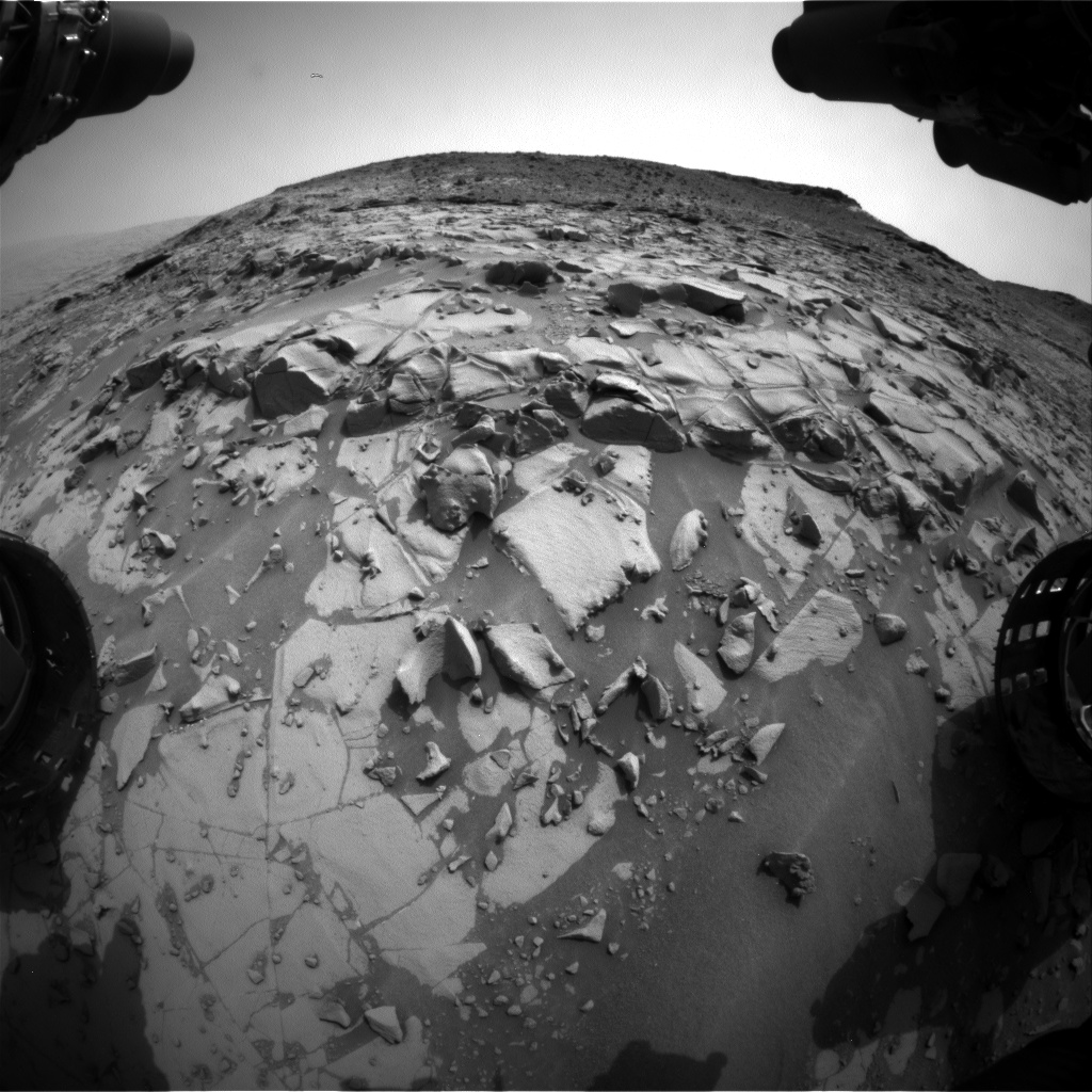 Nasa's Mars rover Curiosity acquired this image using its Front Hazard Avoidance Camera (Front Hazcam) on Sol 817, at drive 1828, site number 44