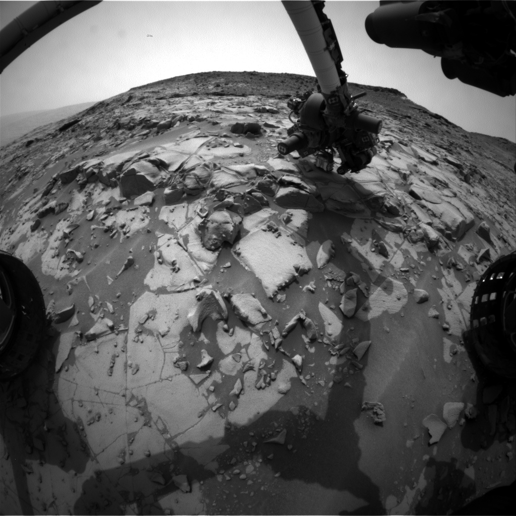 Nasa's Mars rover Curiosity acquired this image using its Front Hazard Avoidance Camera (Front Hazcam) on Sol 820, at drive 1828, site number 44