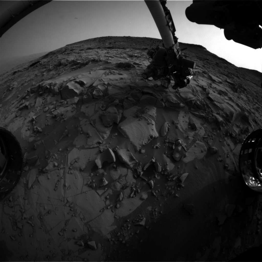 Nasa's Mars rover Curiosity acquired this image using its Front Hazard Avoidance Camera (Front Hazcam) on Sol 821, at drive 1828, site number 44