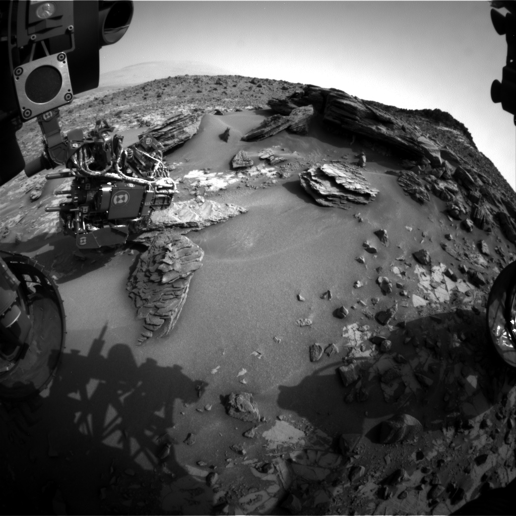 Nasa's Mars rover Curiosity acquired this image using its Front Hazard Avoidance Camera (Front Hazcam) on Sol 842, at drive 2414, site number 44