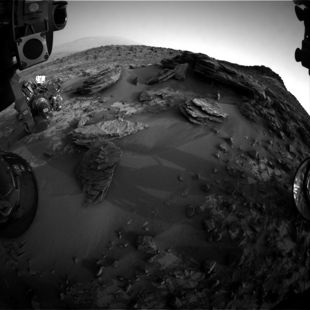 Nasa's Mars rover Curiosity acquired this image using its Front Hazard Avoidance Camera (Front Hazcam) on Sol 844, at drive 2414, site number 44