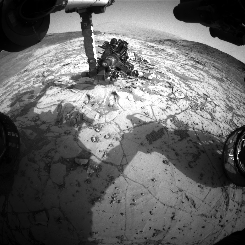 Nasa's Mars rover Curiosity acquired this image using its Front Hazard Avoidance Camera (Front Hazcam) on Sol 869, at drive 0, site number 45