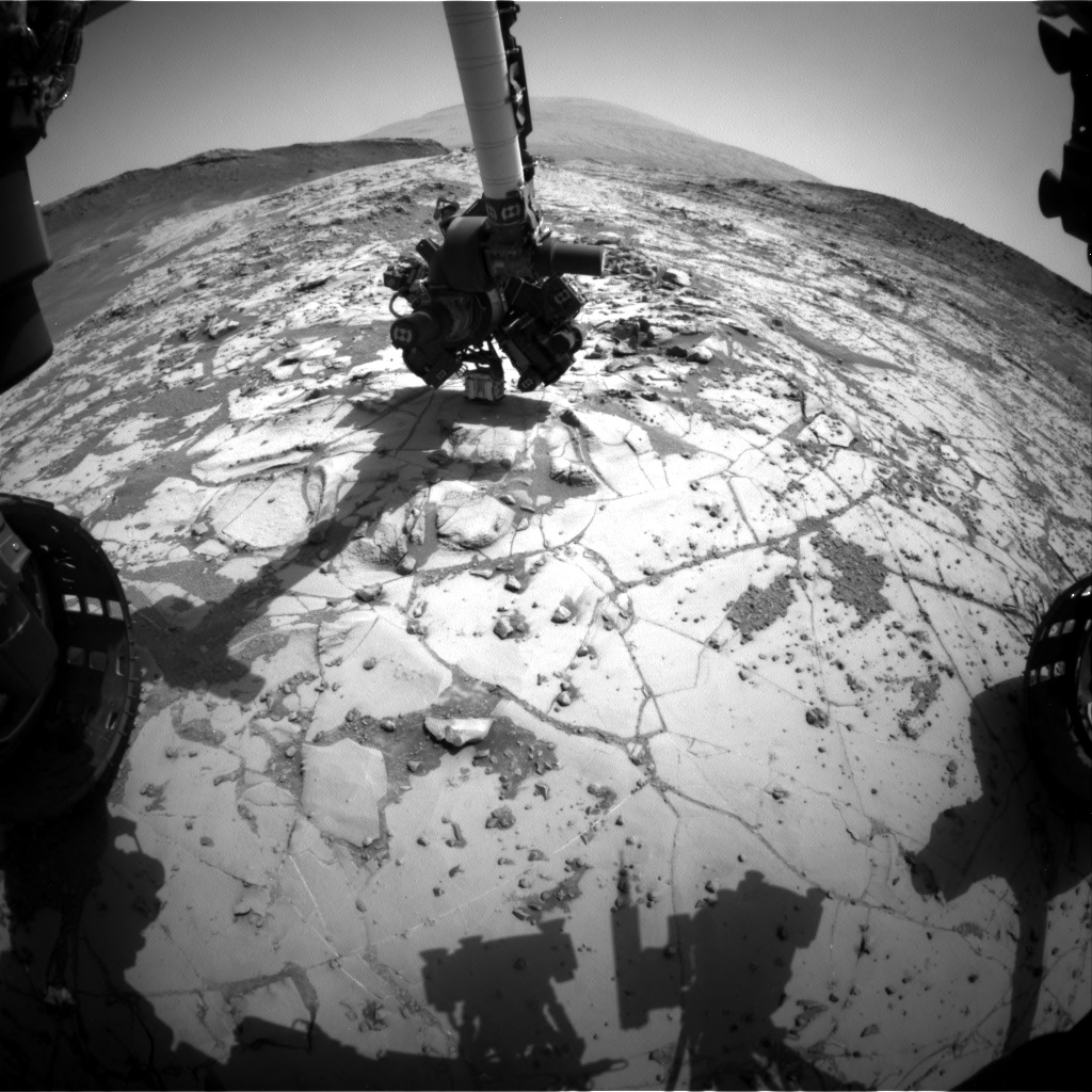Nasa's Mars rover Curiosity acquired this image using its Front Hazard Avoidance Camera (Front Hazcam) on Sol 881, at drive 0, site number 45
