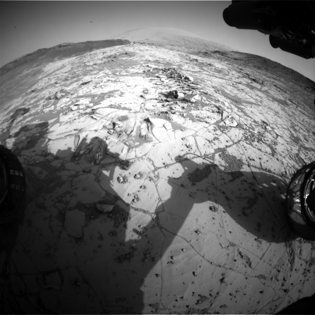 Nasa's Mars rover Curiosity acquired this image using its Front Hazard Avoidance Camera (Front Hazcam) on Sol 887, at drive 0, site number 45