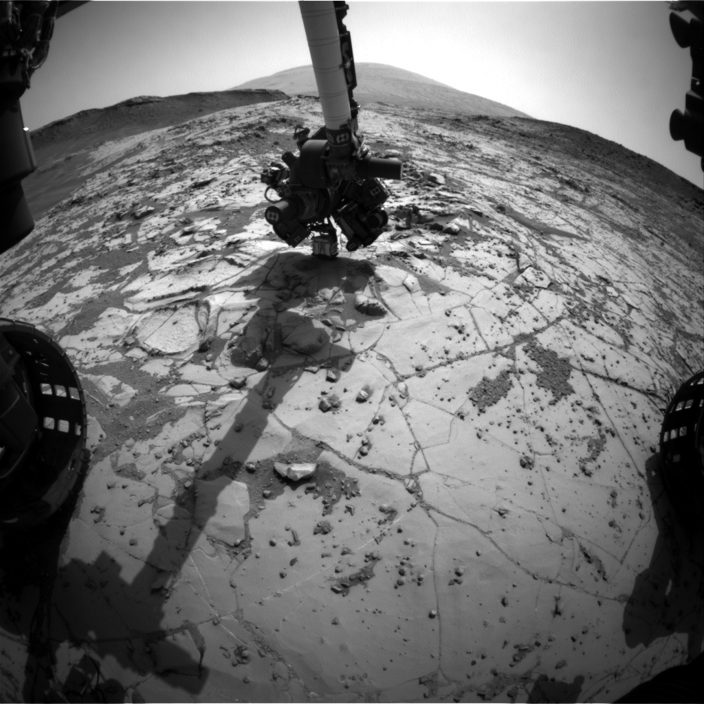 Nasa's Mars rover Curiosity acquired this image using its Front Hazard Avoidance Camera (Front Hazcam) on Sol 889, at drive 0, site number 45