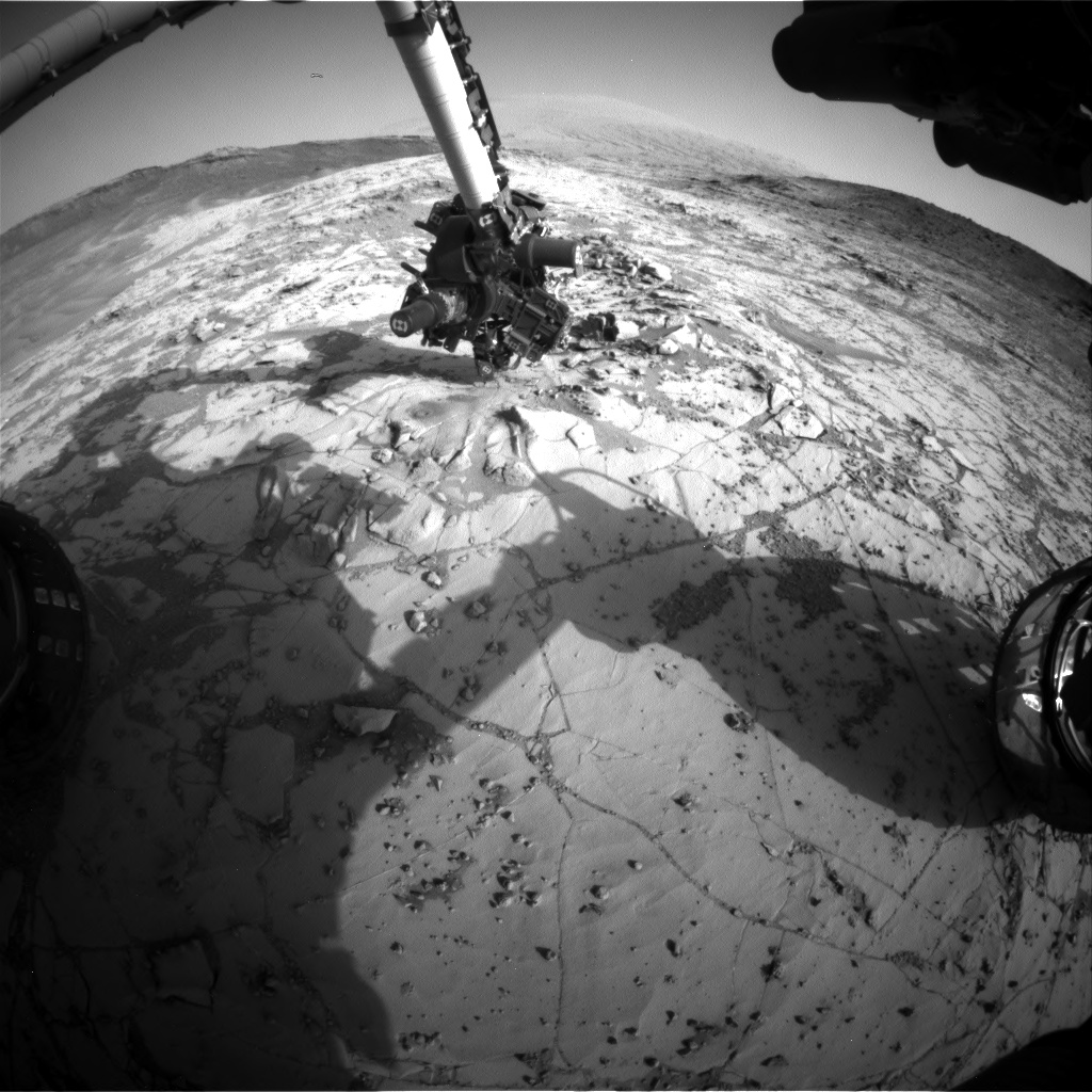 Nasa's Mars rover Curiosity acquired this image using its Front Hazard Avoidance Camera (Front Hazcam) on Sol 889, at drive 0, site number 45