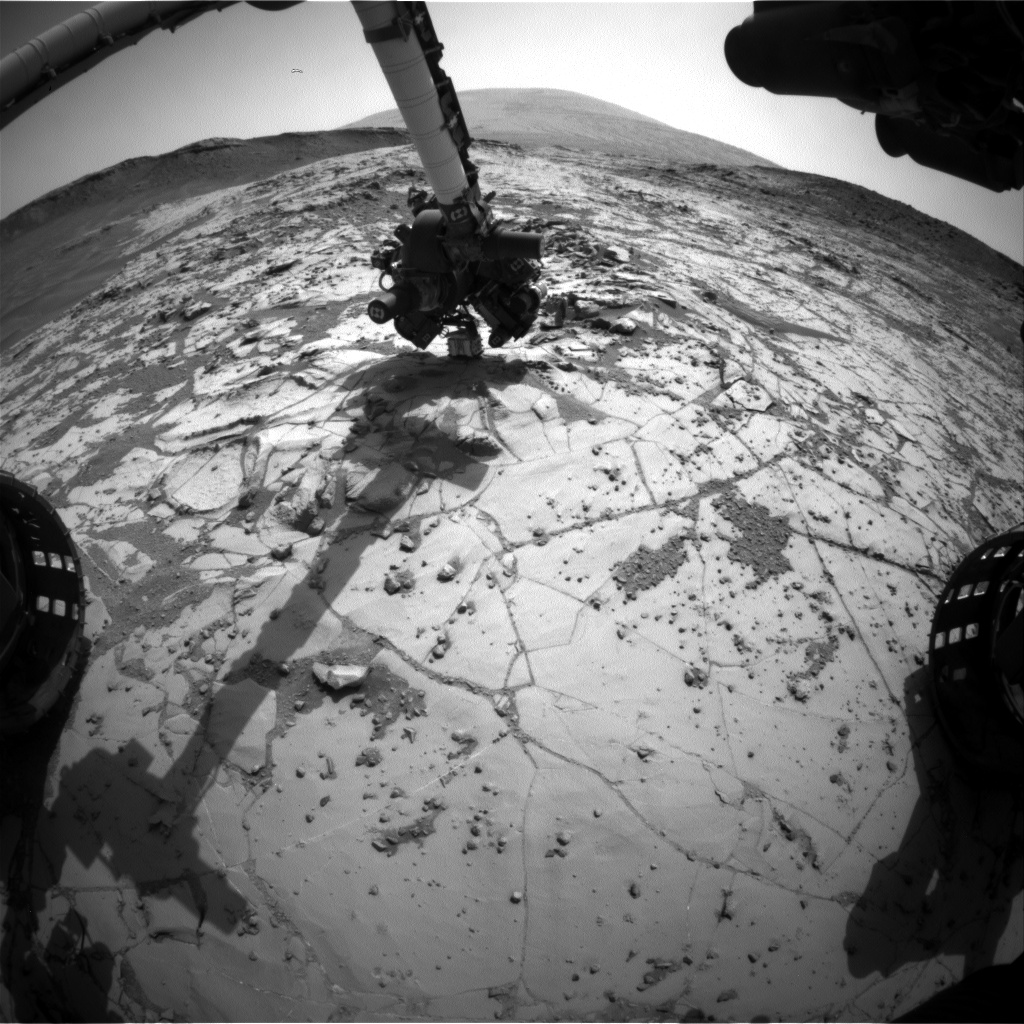 Nasa's Mars rover Curiosity acquired this image using its Front Hazard Avoidance Camera (Front Hazcam) on Sol 890, at drive 0, site number 45