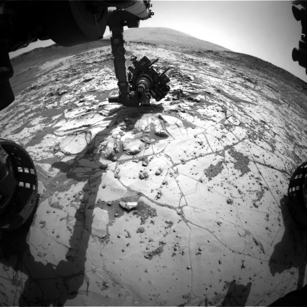 Nasa's Mars rover Curiosity acquired this image using its Front Hazard Avoidance Camera (Front Hazcam) on Sol 895, at drive 0, site number 45