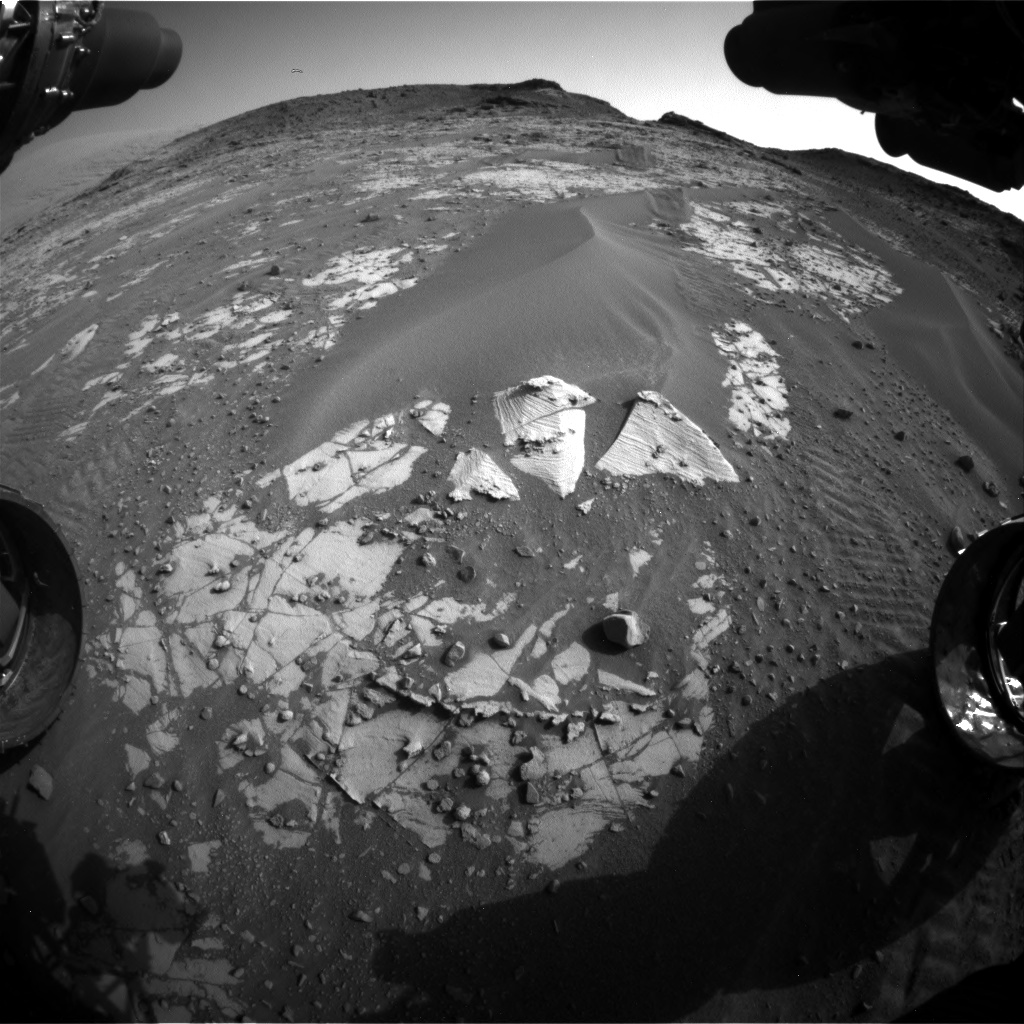 Nasa's Mars rover Curiosity acquired this image using its Front Hazard Avoidance Camera (Front Hazcam) on Sol 896, at drive 150, site number 45