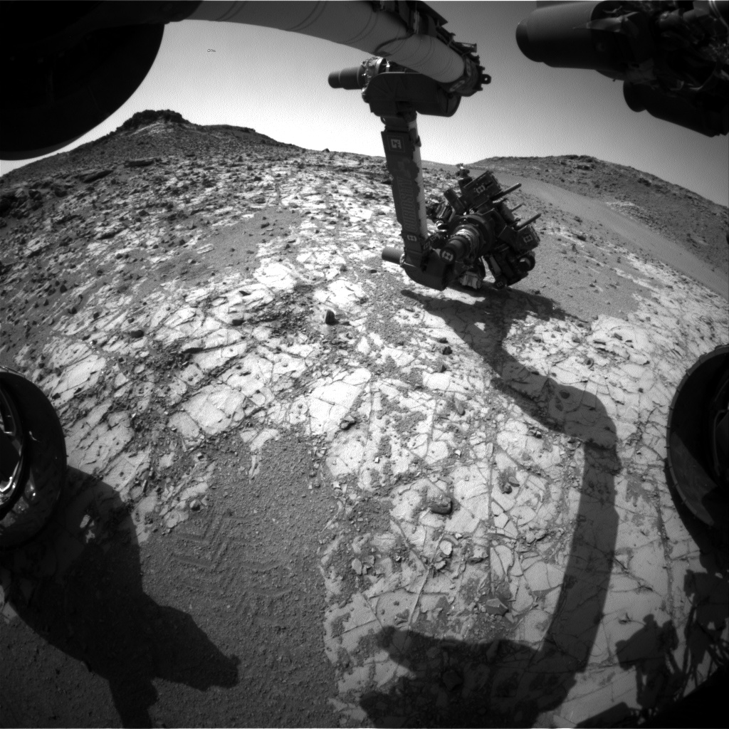 Nasa's Mars rover Curiosity acquired this image using its Front Hazard Avoidance Camera (Front Hazcam) on Sol 906, at drive 450, site number 45