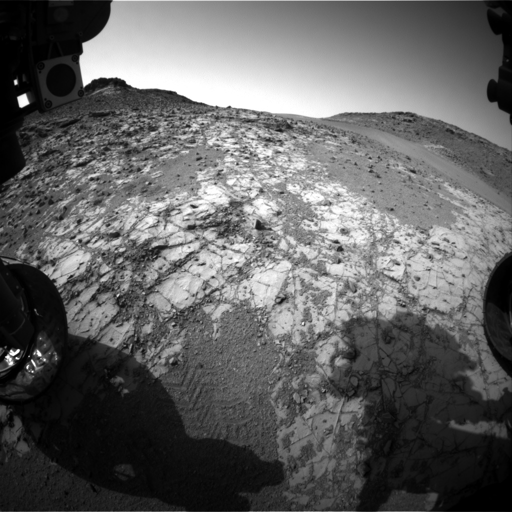 Nasa's Mars rover Curiosity acquired this image using its Front Hazard Avoidance Camera (Front Hazcam) on Sol 909, at drive 450, site number 45