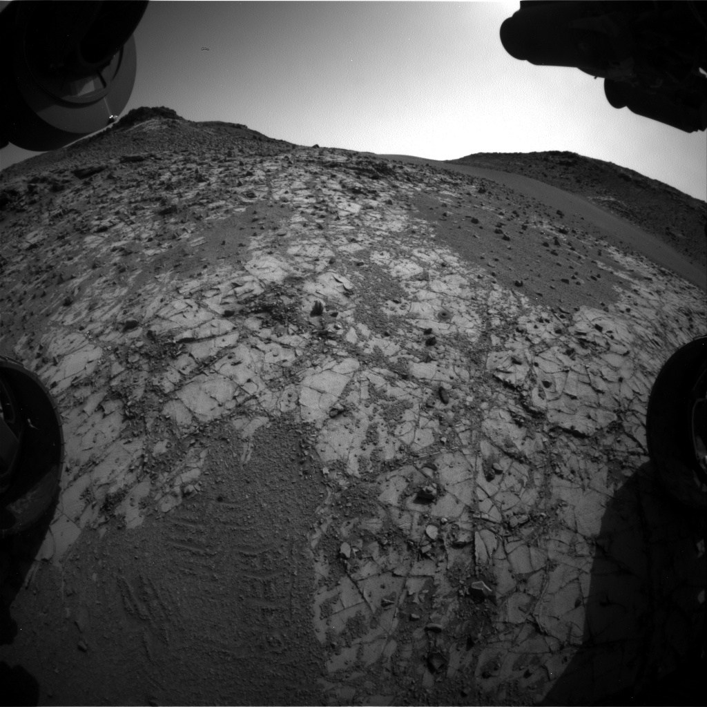 Nasa's Mars rover Curiosity acquired this image using its Front Hazard Avoidance Camera (Front Hazcam) on Sol 911, at drive 450, site number 45