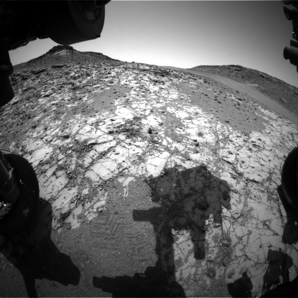 Nasa's Mars rover Curiosity acquired this image using its Front Hazard Avoidance Camera (Front Hazcam) on Sol 915, at drive 450, site number 45