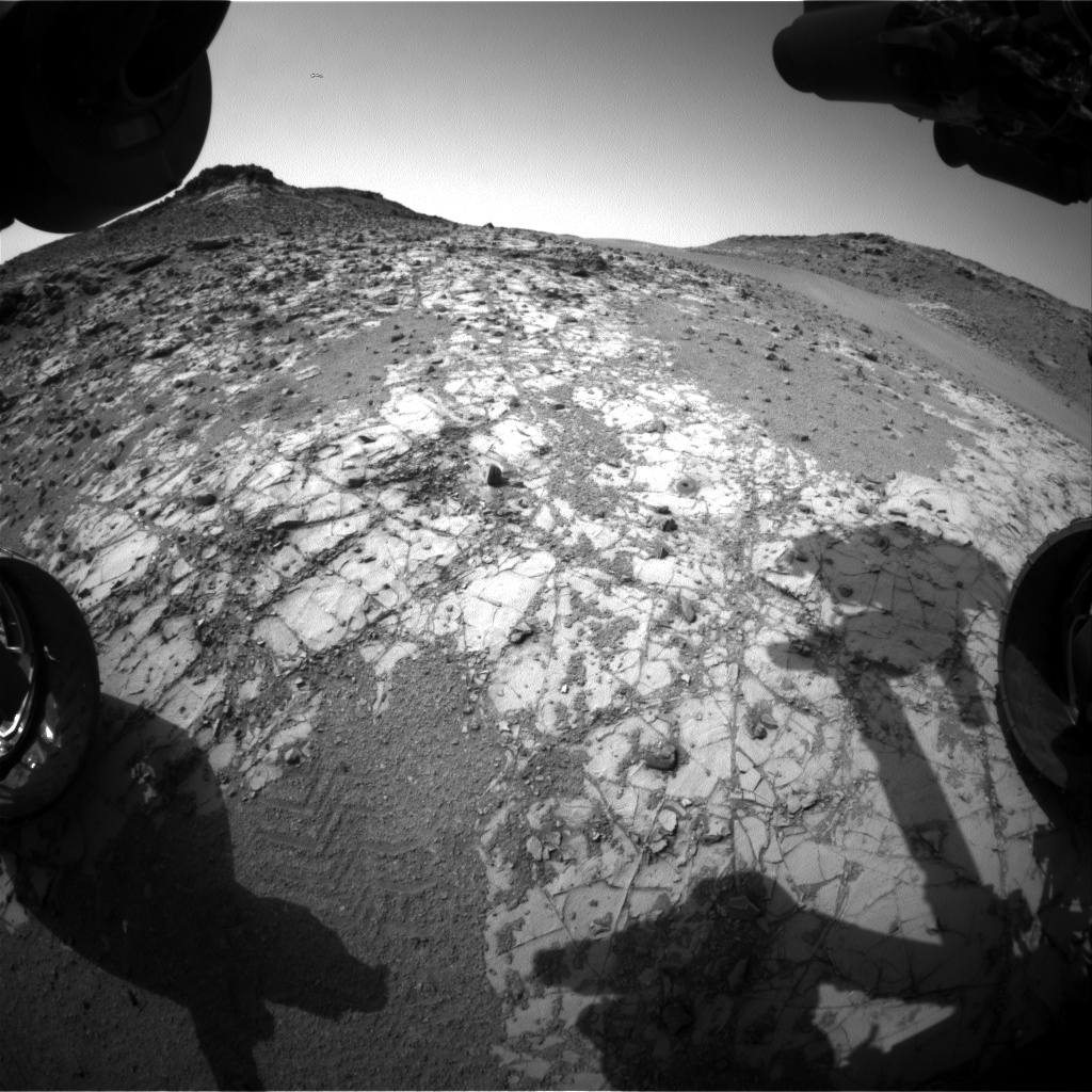 Nasa's Mars rover Curiosity acquired this image using its Front Hazard Avoidance Camera (Front Hazcam) on Sol 920, at drive 450, site number 45