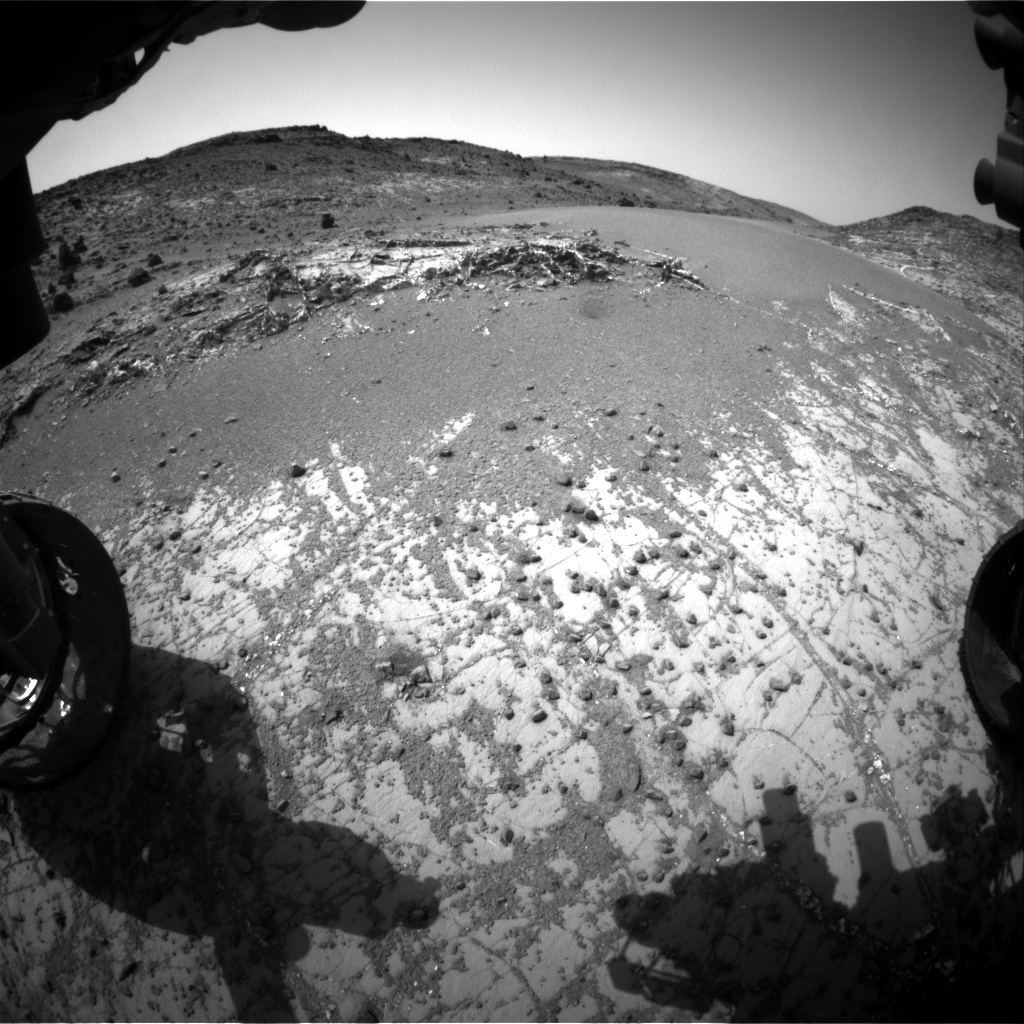 Nasa's Mars rover Curiosity acquired this image using its Front Hazard Avoidance Camera (Front Hazcam) on Sol 940, at drive 864, site number 45