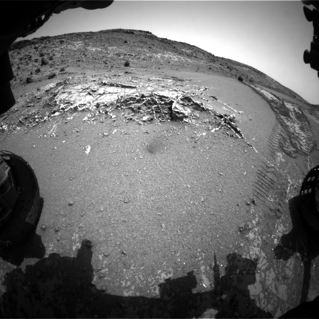 Nasa's Mars rover Curiosity acquired this image using its Front Hazard Avoidance Camera (Front Hazcam) on Sol 944, at drive 1108, site number 45