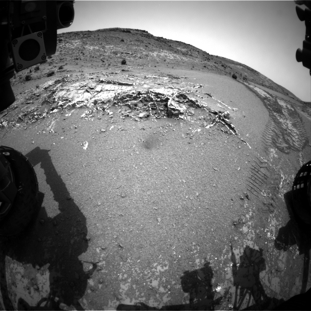 Nasa's Mars rover Curiosity acquired this image using its Front Hazard Avoidance Camera (Front Hazcam) on Sol 948, at drive 1108, site number 45