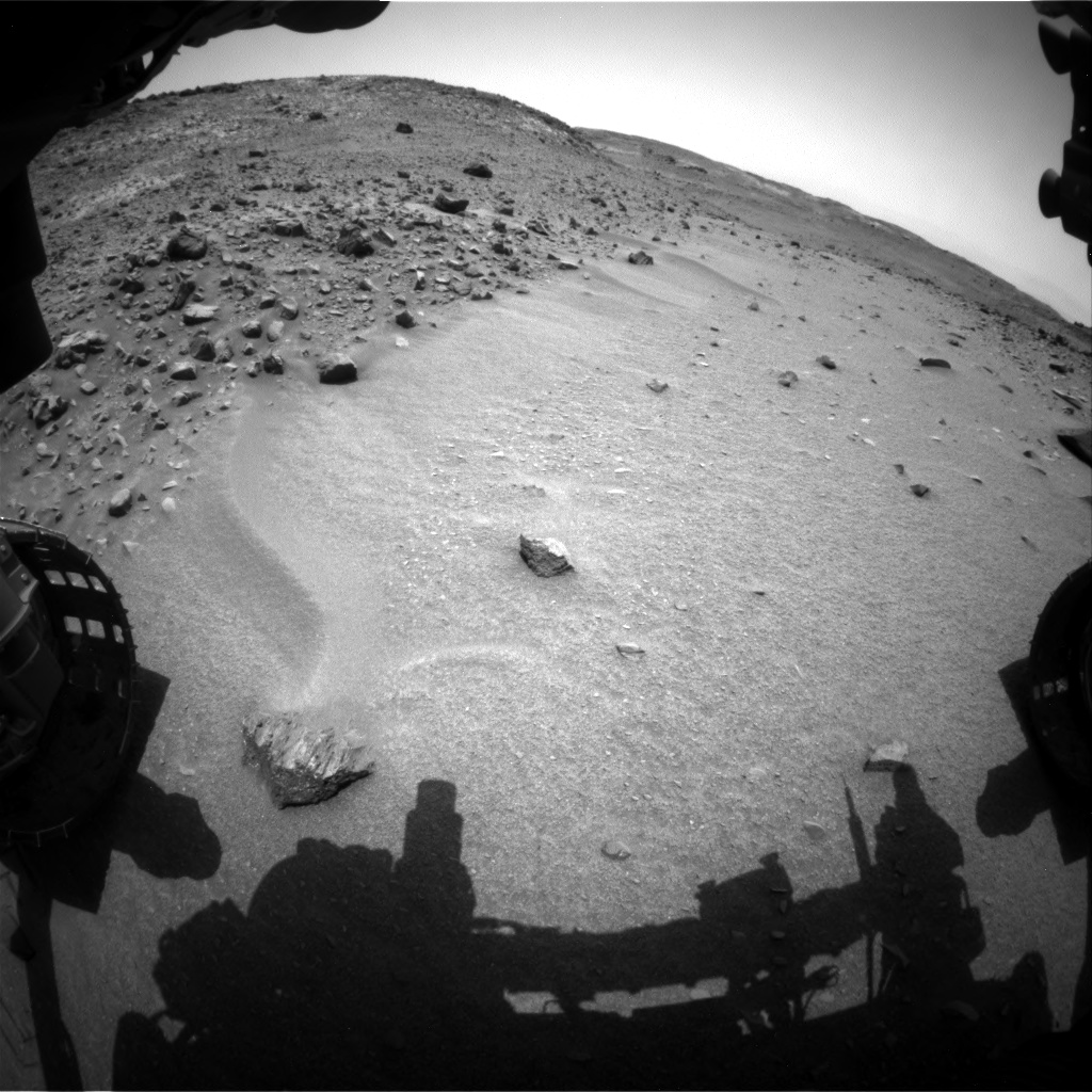 Nasa's Mars rover Curiosity acquired this image using its Front Hazard Avoidance Camera (Front Hazcam) on Sol 950, at drive 1558, site number 45