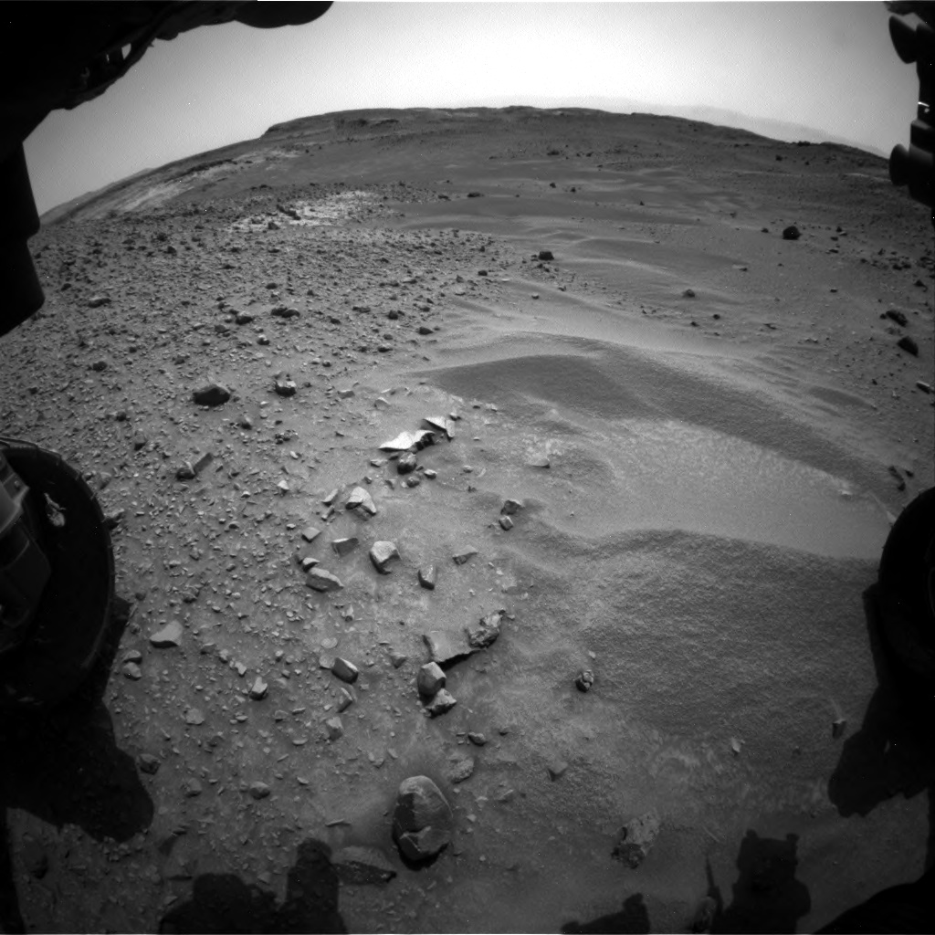 Nasa's Mars rover Curiosity acquired this image using its Front Hazard Avoidance Camera (Front Hazcam) on Sol 951, at drive 1672, site number 45