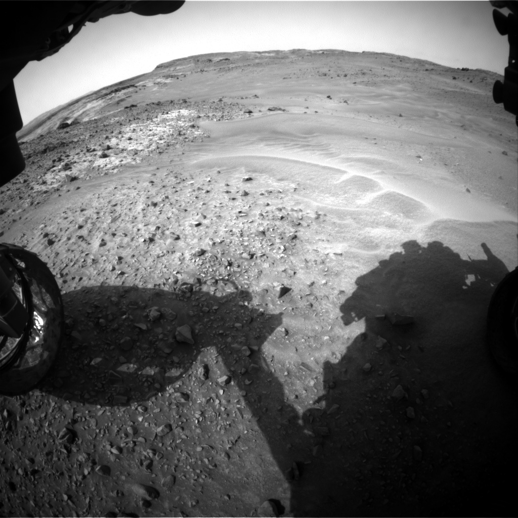 Nasa's Mars rover Curiosity acquired this image using its Front Hazard Avoidance Camera (Front Hazcam) on Sol 952, at drive 1696, site number 45