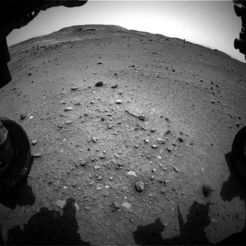 Nasa's Mars rover Curiosity acquired this image using its Front Hazard Avoidance Camera (Front Hazcam) on Sol 952, at drive 0, site number 46