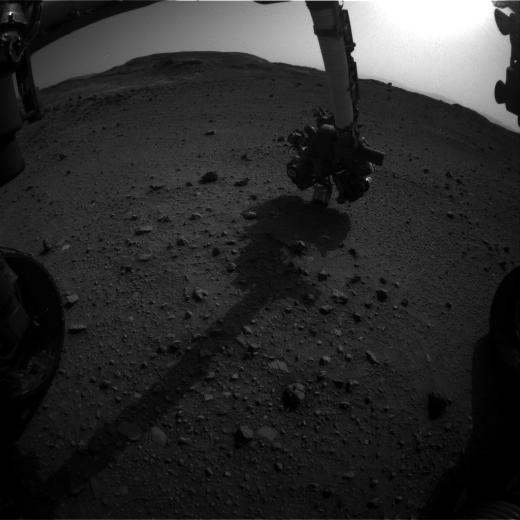 Nasa's Mars rover Curiosity acquired this image using its Front Hazard Avoidance Camera (Front Hazcam) on Sol 954, at drive 0, site number 46